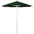 7.5 ft. Silver Aluminum Commercial Market Patio Umbrella with Fiberglass Ribs and Push Lift in Forest Green Sunbrella