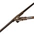 7.5 ft. Bronze Aluminum Commercial Market Patio Umbrella with Fiberglass Ribs and Push Lift in Pacific Blue Sunbrella