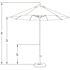 7.5 ft. Bronze Aluminum Commercial Market Patio Umbrella with Fiberglass Ribs and Push Lift in Pacific Blue Sunbrella