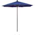 7.5 ft. Bronze Aluminum Commercial Market Patio Umbrella with Fiberglass Ribs and Push Lift in Pacific Blue Sunbrella