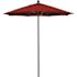 7.5 ft. Bronze Aluminum Commercial Market Patio Umbrella with Fiberglass Ribs and Push Lift in Jockey Red Sunbrella