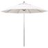 9 ft. Silver Aluminum Commercial Market Patio Umbrella with Fiberglass Ribs and Push Lift in Natural Sunbrella