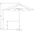 9 ft. Silver Aluminum Commercial Market Patio Umbrella with Fiberglass Ribs and Push Lift in Black Sunbrella