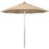 9 ft. Silver Aluminum Commercial Market Patio Umbrella with Fiberglass Ribs and Push Lift in Antique Beige Sunbrella