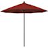 9 ft. Bronze Aluminum Commercial Market Patio Umbrella with Fiberglass Ribs and Push Lift in Jockey Red Sunbrella