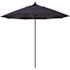9 ft. Bronze Aluminum Commercial Market Patio Umbrella with Fiberglass Ribs and Push Lift in Navy Blue Sunbrella