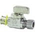 Viega PureFlow 1/2 in. x 1/4 in. Press Zero Lead Nickel-Plated Brass Stop Valve Straight (10-Pack)