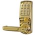Codelocks Polished Brass Electronic Keypad Door Lever