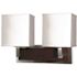 Startex 2L WALL LAMP DBL BN MAHOGANY