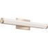 Lithonia Lighting Contractor Select Contemporary Cylinder 2-Light Brushed Nickel 3K LED Vanity Light