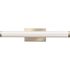 Lithonia Lighting Contractor Select Contemporary Cylinder 2-Light Brushed Nickel 3K LED Vanity Light