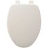 BEMIS Adjustable Elongated Enameled Wood Closed Front Toilet Seat in White Never Loosens