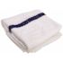 Oxford Stripe 22 in. x 44 in. 5.75 lbs. Blue Center Pool Collection Towels (120 Per Bale)