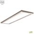 48 in. x 12 in. Modern Thin Profile Brushed Nickel LED Flush Mount Ceiling Light 3000K 4000K 5000K 4000LM 50W Dimmable