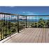 PEAK Aluminum Railing 42 in. H x 4 in. W Black Aluminum Deck Railing Mid Post