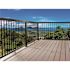 PEAK Aluminum Railing 4 ft. Black Aluminum Deck Railing Hand and Base Rail for 42 in. high system