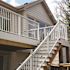 PEAK Aluminum Railing 6 ft. White Aluminum Deck Railing Hand and Base Rail for 42 in. high system