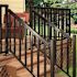 PEAK Aluminum Railing 6 ft. Black Aluminum Deck Railing Stair Hand and Base Rail Kit for 42 in. High System