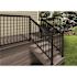 PEAK Aluminum Railing 6 ft. Black Aluminum Deck Railing Stair Hand and Base Rail Kit for 42 in. High System