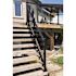 PEAK Aluminum Railing 6 ft. Black Aluminum Deck Railing Stair Hand and Base Rail Kit for 42 in. High System