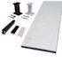 PEAK Aluminum Railing 42 in. H x 6 in. W Aluminum Deck Railing Clear Glass Panel Kit