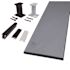 PEAK Aluminum Railing 42 in. H x 6 in. W Aluminum Deck Railing Tinted Clear Glass Panel Kit