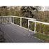 PEAK Aluminum Railing 6 in. W White Aluminum Deck Railing Universal Connector for 42 in. high system