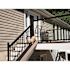PEAK Aluminum Railing 6 in. W Black Aluminum Deck Railing Stair Hand and Base Rail Bracket for 42 in. high system