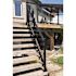 PEAK Aluminum Railing 6 in. W Black Aluminum Deck Railing Stair Hand and Base Rail Bracket for 42 in. high system