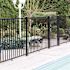 PEAK Aquatine 1/2 in. x 72 in. x 4 ft. Black Aluminum Pool Fence Rail and Picket Kit
