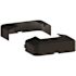 PEAK Aquatine 4.16 in. x 4.16 in. x 1.35 in. Black Aluminum Pool Fence Post Cap Base Cover