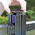 PEAK AquatinePLUS 2.38 in. x 2.38 in. x 4.20 ft. Black Aluminum Hard Surface Pool Fence Post