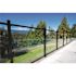 PEAK AquatinePLUS 2.38 in. x 2.38 in. x 4.20 ft. Black Aluminum Hard Surface Pool Fence Post