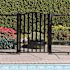 PEAK AquatinePLUS 3 ft. x 4 ft. Black Aluminum Fence Pool Gate