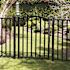 PEAK AquatinePLUS 3 ft. x 4 ft. Black Aluminum Yard Fence Gate