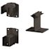 PEAK AquatinePLUS 2 in. 2.5 in. x 5 in. Black Aluminum Pool Fence Picket Angle Bracket Kit