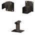 PEAK AquatinePLUS 2 in. 2.5 in. x 5 in. Black Aluminum Pool Fence Picket Angle Bracket Kit