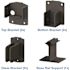 PEAK AquatinePLUS 0.25 in. x 45 in. x 4 ft. Black Aluminum Pool Fence Rail Glass Bracket Kit