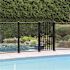 PEAK AquatinePLUS 0.25 in. x 45 in. x 4 ft. Black Aluminum Pool Fence Rail Glass Angle Bracket Kit