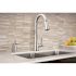 MOEN Sleek Chrome 15.56 in. H Pull Down Sprayer Kitchen Faucet with 360 Degree Spout Swivel and Power Boost