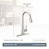 MOEN Sleek Chrome 15.56 in. H Pull Down Sprayer Kitchen Faucet with 360 Degree Spout Swivel and Power Boost