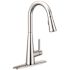 MOEN Sleek Chrome 15.56 in. H Pull Down Sprayer Kitchen Faucet with 360 Degree Spout Swivel and Power Boost