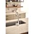 MOEN Sleek Chrome 15.56 in. H Pull Down Sprayer Kitchen Faucet with 360 Degree Spout Swivel and Power Boost