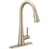 MOEN Sleek Spot Resist Stainless 15.56 in. H Pull Down Sprayer Kitchen Faucet with 360 Degree Spout Swivel and Power Boost
