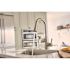 MOEN Sleek Spot Resist Stainless 15.56 in. H Pull Down Sprayer Kitchen Faucet with 360 Degree Spout Swivel and Power Boost