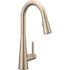 MOEN Sleek Spot Resist Stainless 15.56 in. H Pull Down Sprayer Kitchen Faucet with 360 Degree Spout Swivel and Power Boost