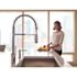 MOEN Align Spot Resist Stainless 21.75 in. H Spring Pull Down Sprayer Kitchen Faucet with 360 Degree Spout Swivel Power Boost