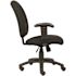 BOSS Office Products Black Fabric Task Chair with Adjustable Arms