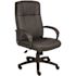 BOSS Office Products Black Caresoft Vinyl High Back Desk Chair with Padded Amrs