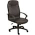 BOSS Office Products High Back Executive Black Leather Desk Chair with Pneumatic Lift